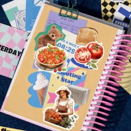 17PCS DIY Scrapbooking Hand-painted Watercolor Retro Tomato Farm Stickers Album Daily Planner Label Stationery Vintage