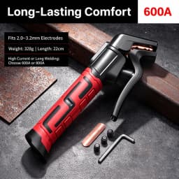 Bent Head Welding Tongs Electrode Holder Heat Resistant Copper Clamp Ergonomic Insulated Handle For Motorcycle Joining Tool