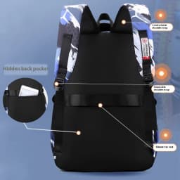 2pcs/set middle school boy backpack graffiti chest bag backpack set high school bag for boys 12 to 18 years old student bookbag