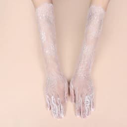 Long irregular mesh gloves dress Halloween wedding etiquette party accessories lace long sleeves women's gloves