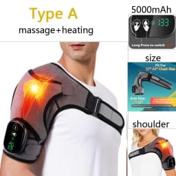 Electric Shoulder Massager Thermal Elbow Support Belt Vibrator Joint Relax Knee Heated Massage Heating Vibration Cordless Braces