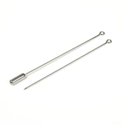 20pcs DIY Brooch Pin Base 50/70mm Long Brooch Pin Settings Loop Eye Brooch Safety Stopper Jewelry Making Components Wholesale
