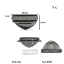 5/10/20PCS Metal Rectangle Press Push Lock For Handbags Bag Briefcase Spring Lock Snap Decorative Clasps Repair Kit Accessories
