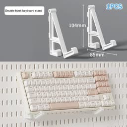 1Set White/Black Plastic Mechanical Keyboard Wall Hanger ABS Hook For Pegboard Hook Display Wall Perforated Board Mouse Stand