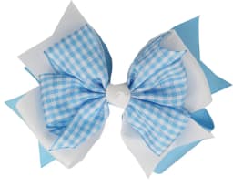 NEW Plaid Bows 4INCH School Hair Bows First Day Gingham Ribbon Stacked Bow Hair Clip Hairpin For Baby Girl Accessories