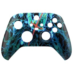 eXtremeRate Custom Pattern Part Faceplate, Soft Touch Grip Front Housing Shell Case for Xbox Series X/S (Xbox Core) Controller