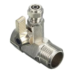 1Pcs Water Line Adapter Angle Stop Adapter Alloy T-Valve 1/2" To 1/4" With Shut-Off Ball Valve Tap Tee B Water Hose Pipe Fitting