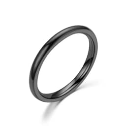 2MM Thin Rose Gold Anti-Allergy Smooth Simple Stainless Steel Wedding Rings for Women Charm Jewelry Valentine's Day Present