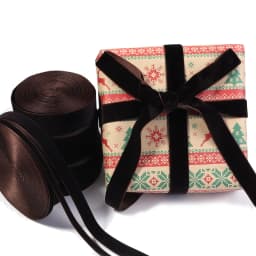 5-10Yards/roll Velvet Ribbons Deep Brown Color Single Face Flocking Webbing Decora For DIY Christmas Crafts Wrapping Decoration