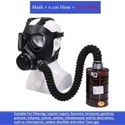 87 Black Full Gas Mask Multipurpose Natural Rubber Mask Painting Spray Pesticide Chemical Prevention Mask Work Safety Respirator