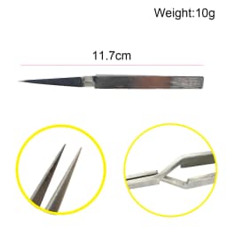 Stainless Steel Tweezers Cross Reverse Round Head Reverse Fork Nie Pointed Labor-Saving Pinch Fixed Self-locking Clip Philately