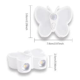 Butterfly Motion Sensor Night Light LED Under Cabinet Lights Rechargeable Lamp for Closet Wardrobe Stair Bedroom Kitchen Decor