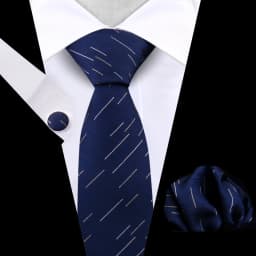 Business Tie For Men Set Necktie Cufflink Classic Handkerchief Suit For Wedding High Quality Stripe Tie Set Formal Gravata Gift