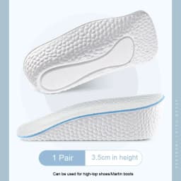 Seven Point Height Increase Insoles Invisible Inner Heightening Pad Sneaker Half Cushion Sports Shoes Boost Pads for Men Women