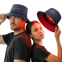 Hello Face T100 336 LEDs Red Light Bucket Hat with 660nm & 850nm Infrared for Daily Scalp Care and Home Wellness