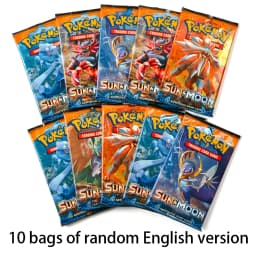 10 Pack Pokemon Cards 151 Team up Sun & Moon Thunder English Trading Card Game Evolutions Booster Collectible Kids Toys Gifts
