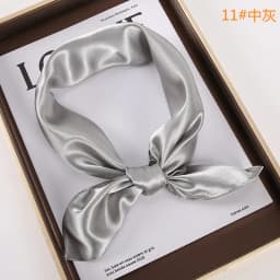 Solid-color Square Scarf single-color Imitation Silk Small Square Plain Glossy Satin Color Tween Performance Silk Scarf SJ19