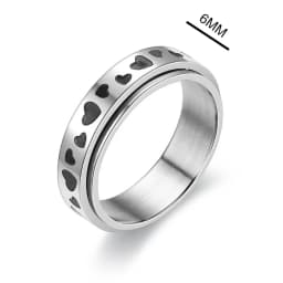 Anxiety Ring Figet Spinner Rings For Women & Men Stainless Steel Rotate Freely Spinning Anti Stress Accessories Jewelry Gifts