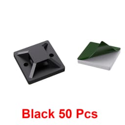 Cable Organizer 50 Pcs Self Adhesive Nylon Removable Base Cord Management Base Mount Zip Tie Mounts For Outdoor Cable Organizer
