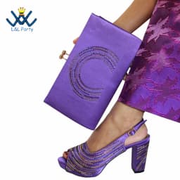2023 Classics Peep Toe Lemon Green Color Hot Sale Sandals High Quality Women Shoes and Bag Set with Platform for Brithday Party