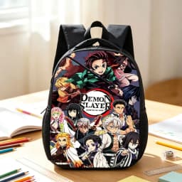 Anime Demon Slayers Backpack Game Cartoon Tanjiro Nezuko Print Schoolbag Student Bookbag Back To School Bags Christmas Gifts