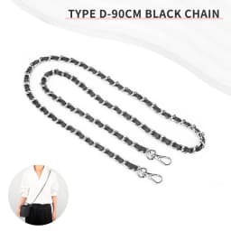 CRAZYSMITH Bag Chain Metal Strap for MLB Bucket Bag Handbag Replacement Long Beaded Chain Shoulder Crossbody Bag Accessory