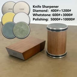 Rolling Knife Sharpener Magnetic Knife Holder Diamond Sharpening Stone Kit with 15 and 20 Degrees Angle Roller Kitchen Accessory