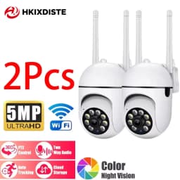 MIni 5MP Wifi Camera Indoor 360 PTZ Pet Baby Monitor IR Night Vision Ai Detect P2P Surveillance IP Cameras With Cam720 APP