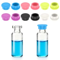 3ML Glass Vials Protective Vial Caps Leakproof Reusable Silicone Protective Cap For Insulin Bottles Eyeshadow Cream Container