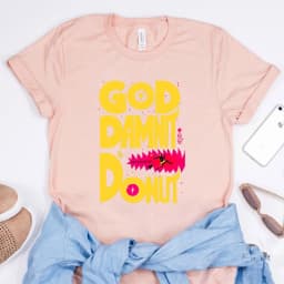 Retro Dungeon Crawler Carl Vintage Shirt Goddamnit Donut T-Shirt Sci-Fi Book Lover Tee Princess Donut & Mongo Funny Graphic Tops