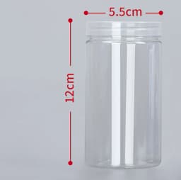 1PC Plastic Packing Bottle PET Clear Empty Seal Bottle Circular Bucket Storage Biscuit Jar Food Grade Sealed Cans Tank Container