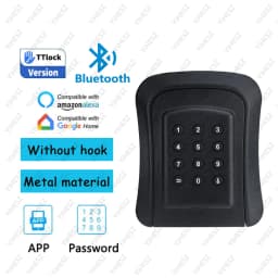 Tuya/TTlock Smart Password Key Box Outdoor IP65 Waterproof Anti-theft Box Safe Security Intelligent ABS/Metal Smart Wall Mount