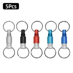 Dual Split Detachable Keychains Key Ring Quick Release Portable Metal Key Holder For Handy Outdoor Tool Accessories Mini Buckle