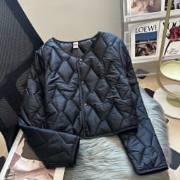 Thickened Fleece Inner Cotton Jacket Women's Base Layer Short Style Shoulder Protection Long Sleeve down Cotton Coat Outerwear
