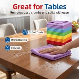40/20/15/10/5pcs Multi-Purpose Ultra-Fine Fiber Cleaning Towels, Reusable Cleaning Cloth - Absorbent, Durable, Fast Drying