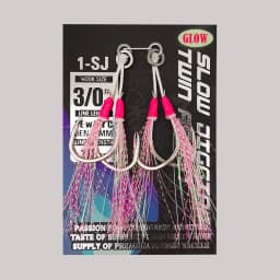 1-SJ Slow Jigging Twin Assist with Mustad Hooks Glow Jigging Hooks Sea-Bream Sea Fishing Hook