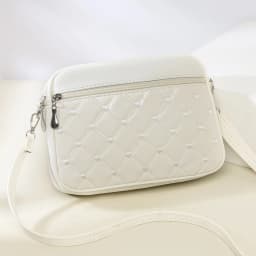 Women's Sling Shoulder Small Square Handbag Quilted Design PU Leather Crossbody Bag Versatile Messenger Bag