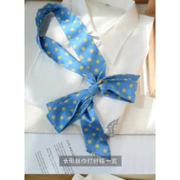 2025 New Spring Polka Dot Long Scarf Preppy Chic Polyester Red Butterfly Narrow Ribbon Bowknot Bag Accessories 180cm Cravat Gift
