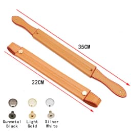 2Pcs/Lot Bag Handle Strap Short Bag Handles 22cm 35cm PU Leather Shoulder Bag Strap Handbag Replacement Belt Bag Accessories