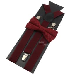 Adjustable Elastic Leather Suspenders Bowtie Set Men Women Sage Green Braces Straps For Wedding Y-Back Shirt Accessories Gift