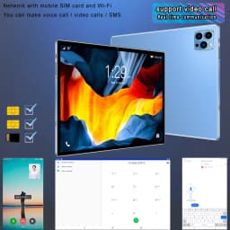 New Android 13 Octa Core 10.1 Inch Tablet PC 8GB RAM 64GB ROM Google Play Dual Cameras Dual SIM Phone Call Bluetooth Wi-fi Table