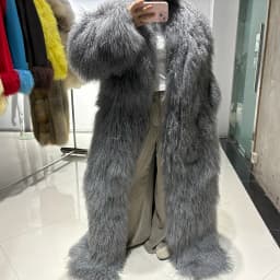 YOLOAgain 135-140cm Floor Length Mongolia Sheep Fur Coat Women Winter Warm Party Long Fur Coat Ladies Overcoat