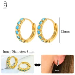 925 Sterling Silver Needle Exquisite Turquoise Silver Earrings for Women Blue Crystal Geometry Pendant Earrings Luxury Jewelry