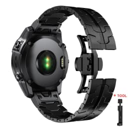 26 22mm QuickFit Metal Strap For Garmin watch Fenix 5/5X/5XPlus/6/6X/6XPro/7x Titanium Color Stainless Steel Band Forerunner 945