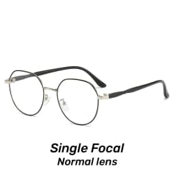 Retro Round Progressive Multifocus Reading Glasses Metal Frame Far Sight Glasses High Definition Anti-blue Presbyopia Glasses