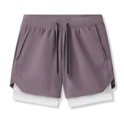 Men's 2-in-1 Running Shorts Quick Dry Gym Sports Shorts Double Layer Breathable Beach Fitness Inner Lining Summer 2025