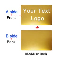 86x54x0.4mm Personalize Your Logo Text Aluminium Plate Custom Badge Adhesive Tape ID Door Wall Mailbox Business Card Name Tag