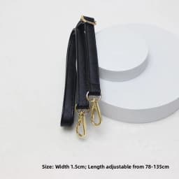 New Yu Black Leather Bag Strap Single Shoulder Crossbody Bag Long Strap School Bag Backpack Accessories Women's Bag Belt