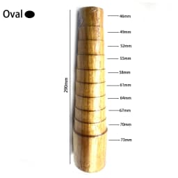 Stainless Steel Bracelet Mandrel Sizing Tool Round Oval Wooden Bangle Shaping Tool DIY Jewelry Mandrel for Beginners