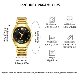 YaLaLuSi Stylish Minimalist Steel-Strap Bracelets for Men and Women Elegant Business Watches, Perfect as Gifts for Couples Reloj